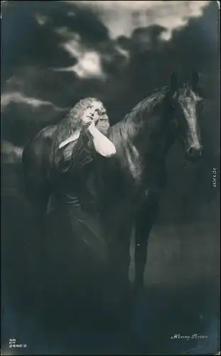 Ansichtskarte  Erorika - Frau Pferd, Henny Porten 1917 