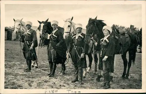 Ansichtskarte _Ungarn allgemein Ungarn Typen Männer Frauen Pferde 1939 