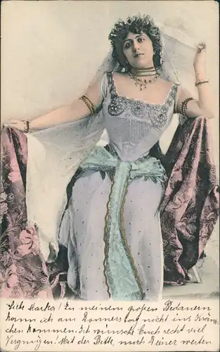 Ansichtskarte  Junge Frau, Kleid Mode - Zeitgeschichte 1905 