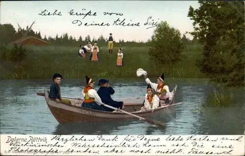 Postcard Rättvik (Darlanas) Haus, Seepartie - Typen 1904 