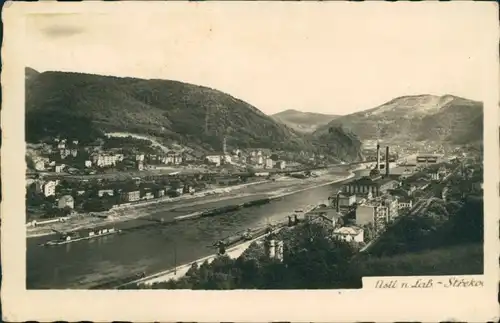 Schreckenstein (Elbe)-Aussig Střekov (Laben) Ústí nad Labem   Fabrik 1947