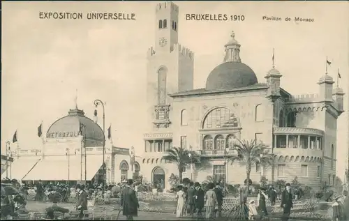 Postkaart Brüssel Bruxelles EXPO 1910 - Pavillon Monaco 1910 