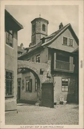 Ansichtskarte Erfurt Hof in der Paulstrasse 1928 
