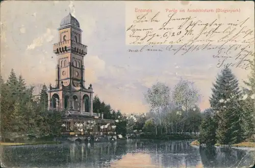 Ansichtskarte Bremen Partie am Aussichtsturm - Bürgerpark 1904 
