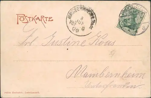 Lauenstein-Ludwigsstadt Burg Lauenstein,  Thüringische Grenzwarte 1908