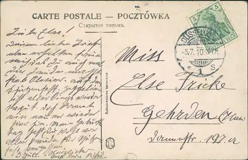 Postcard Polen Polska Liebespaar Atak. Attaque 1910