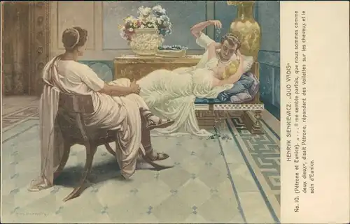 Ansichtskarte  Henryk Siekiewicz: "Quo Vadis" 10 1908