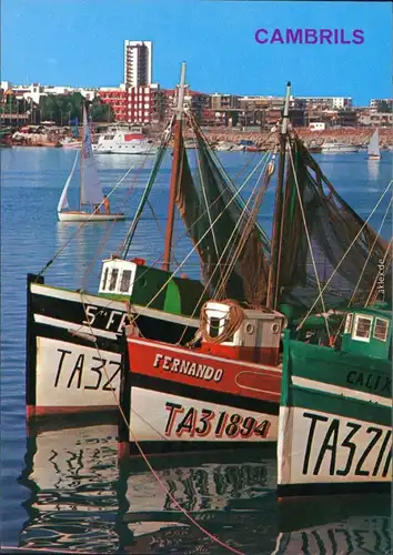 Postales Tarragona Costa Daurada Schiffe 1990