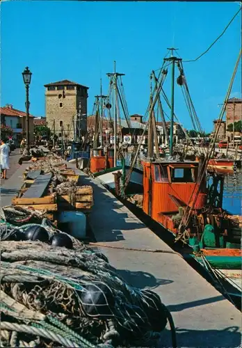 Cartoline Cervia Porto Canale con Torre S. Michele 1985