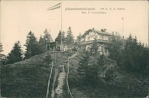 Ansichtskarte Hain-Oybin Johannissteinbaude 1914 