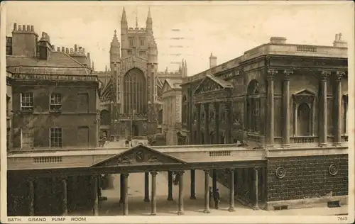 Postcard Bath Grand Pumb Room 1931