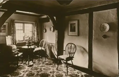 Postcard Stratford-upon-Avon A Corner of the Hall at the White Swan 1928