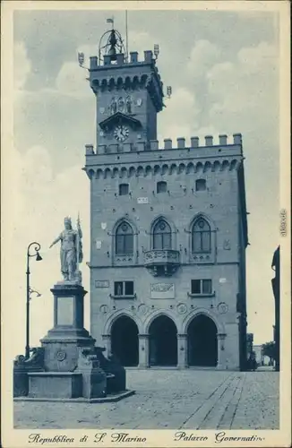 Postcard San Marino Palazzo del Governatine 1934