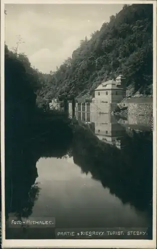 Postcard Kriesdorf Křižany PARTIE z RIEGROVY TURIST. STEZKY. 1935