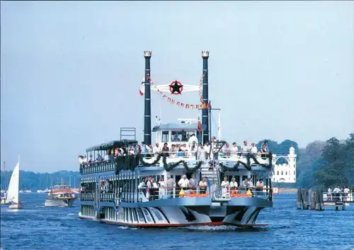 Ansichtskarte Berlin Fahrgastschiff Raddampfer Havel Queen 1992
