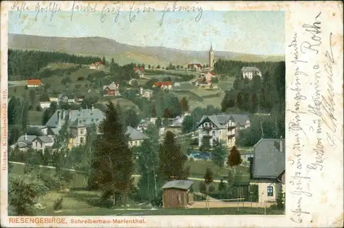 Postcard Schreiberhau Szklarska Poręba Partie Marienthal 1907 