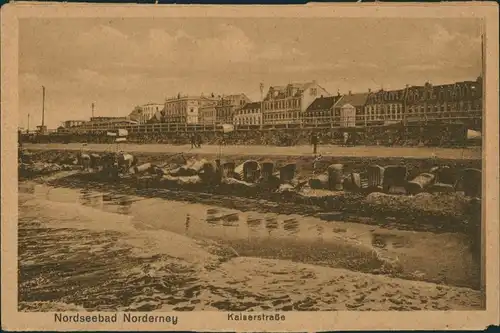 Ansichtskarte Norderney Kaiserstrasse 1924 