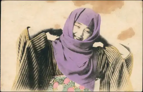 Postcard Japan Frau trationielle Kleidung Japan Trachten Nippon 1904