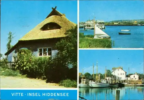 Vitte-Hiddensee Hiddensjö, Blaue Scheune, Hafenmotive g1974