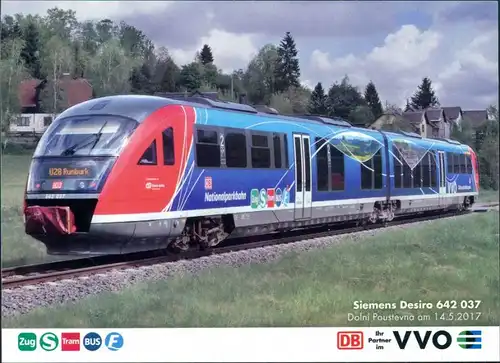 Niedereinsiedel Dolní Poustevna Siemens Desiro 642 037 Nationalparkbahn VVO 2017