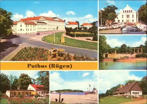 Putbus: Rosencafé, Hafen Lauterbach, Pergola Schwanenteich, Jägerhütte 1978