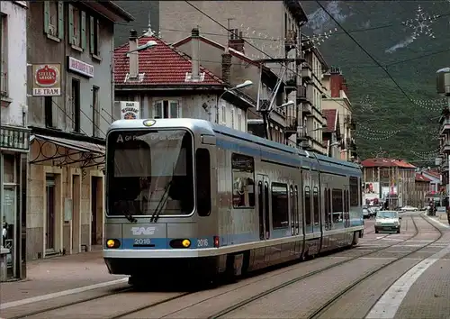 Grenoble Graswalde TAG, Straßenbahn, elektrischer Gelenktriebwagen Nr. 2016 1989