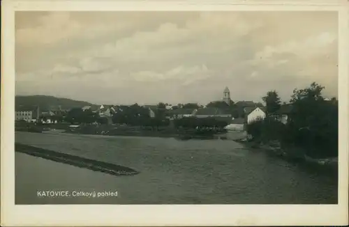 Postcard Katowitz Katovice Celkový pohled s Otava 1935