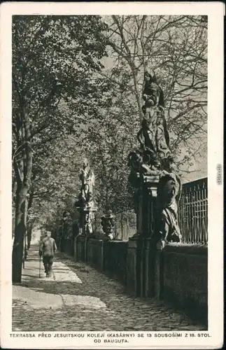 Postcard Kuttenberg Kutná Hora TERRASSA PŘED JESUITSKOU KOLEJÍ 1955 
