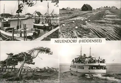 Neuendorf-Hiddensee Hiddensjö, Hiddensöe Hafen, Fähre Stralsund 1977