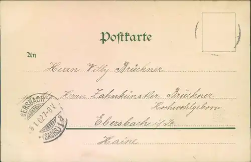 Ansichtskarte Löbau Straßenpartie am Rathaus 1902 