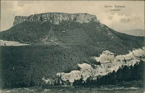 Ansichtskarte Porschdorf-Bad Schandau Blick auf den Lilienstein 1906 