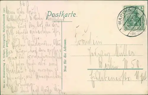 Postcard Wartha Bardo Blick nach dem Bergsturz 1907 