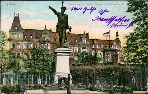 Ansichtskarte Görlitz Zgorzelec Blockhaus - Denkmal 1907 