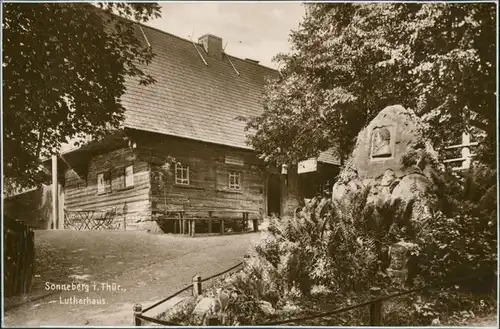 Ansichtskarte Sonneberg Partie am Lutherhaus 1928 