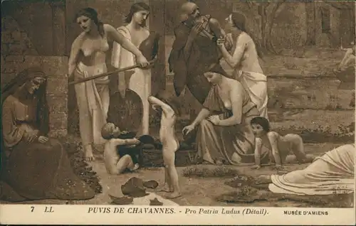 Amiens PUVIS DE CHAVANNES. - Pro Patria Ludus (Détail) nude erotika 1918
