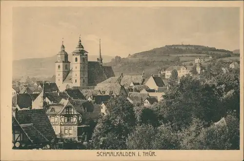 Ansichtskarte Schmalkalden Blick auf die Stadt 1925 