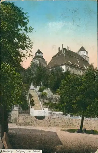 Ansichtskarte Eilenburg Aufgang zum Schloß 1918 