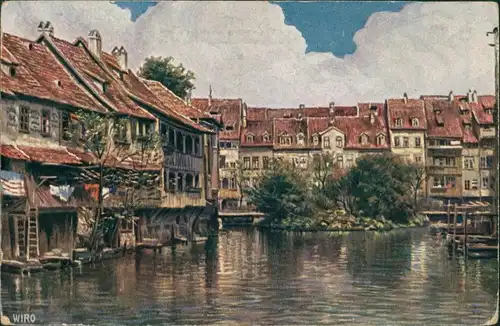 Ansichtskarte Erfurt Künstlerkarte Junkersand 1913 