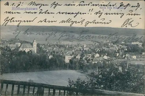 Ansichtskarte Hildburghausen Blick auf die Stadt 1913 