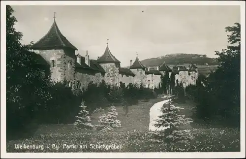 Ansichtskarte Weißenburg in Bayern Partie am Schießgraben 1935 