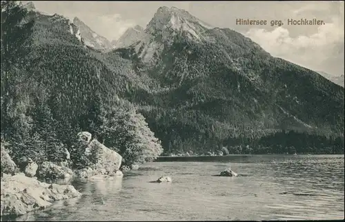 Ansichtskarte Berchtesgaden Hinterseer geg. Hochkalter 1914 