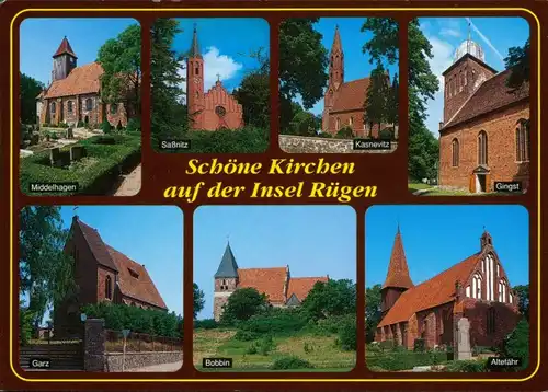 Mecklenburg-Vorpommern Kirchen auf der Insel Rügen: Gingst Garz Bobbin Altefähr 1995