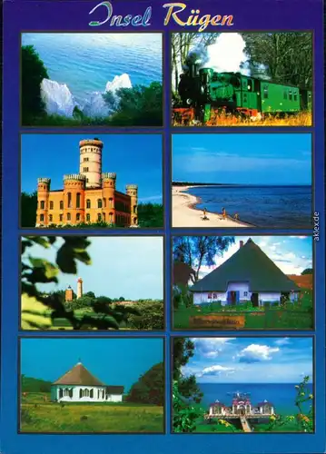 Mecklenburg-Vorpommern   Rügen: Rasende Roland, Seebrücke, Pfarrwitwenhaus 1990