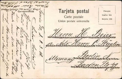 Postcard Santa Fe (Argentinien) Straßenpartie - Kirche 