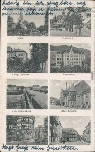Ansichtskarte Northeim MB: Brauerei, Gymnasium, Seminar etc 1925 