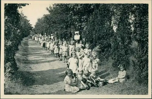 Postkaart Ravels Kinder und Nonnen - Open Lucht School 1932