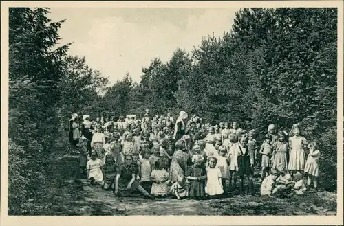 Postkaart Ravels - Open Lucht School - Waldweg Kindergruppe 1932