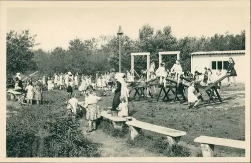 Postkaart Ravels Spielplatz - Open Lucht School 1932