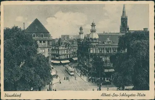 Ansichtskarte Düsseldorf Albert Leo Schlageter Platz 1937 