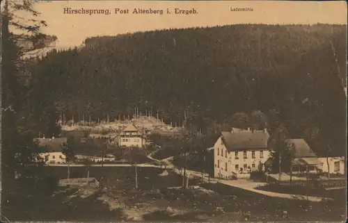 Hirschsprung-Altenberg (Erzgebirge) Parie an der Ladenmühle 1923 